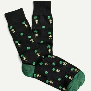 J CREW Socks PEANUTS WOODSTOCK St Patrick's Shamrocks CRITTERS Lucky Ltd Ed NWT